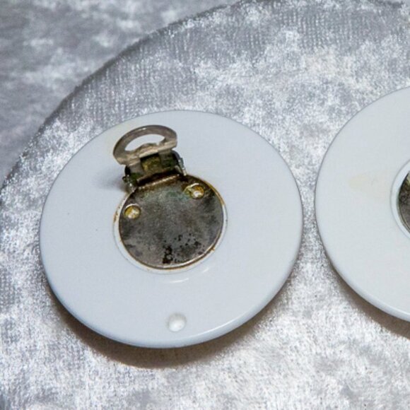 FUN VINTAGE ACRYLIC CLIP ON Earrings 80s 90s - Picture 6 of 6